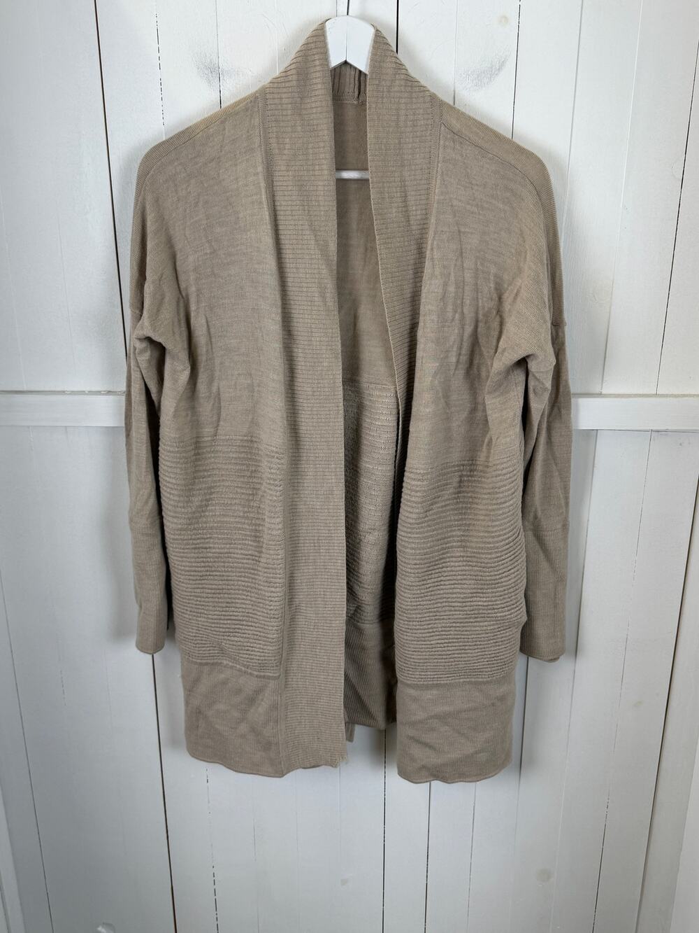 Lululemon Tan Cotton Wrap Sweater Women’s Size L